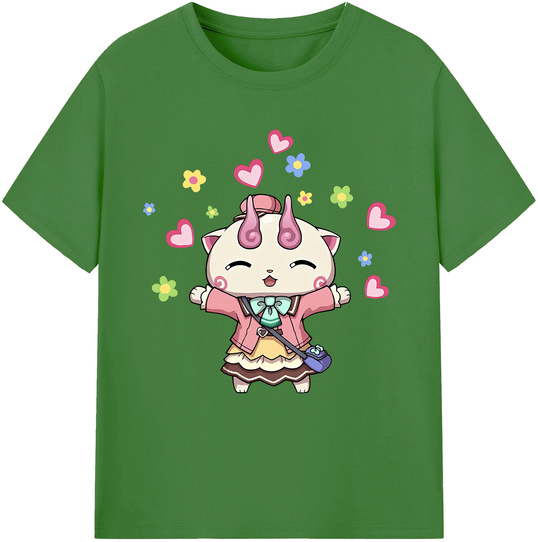 （画像用） 妖怪ウォッチ Yo-kai Watch レディースカジュアルプリントTシャツ（綿100％）